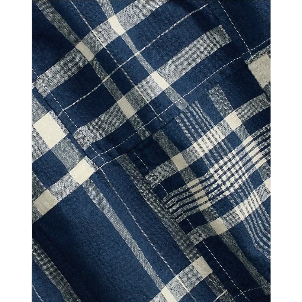 Polo Ralph Lauren Blue Plaid Classic Fit Patchwork Button Up Shirt Men Size 5XB - Picture 6 of 8